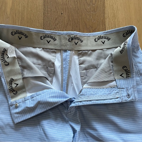 Men’s Golf Shorts Callaway Light Blue with White stripe size 32 - Picture 3 of 11